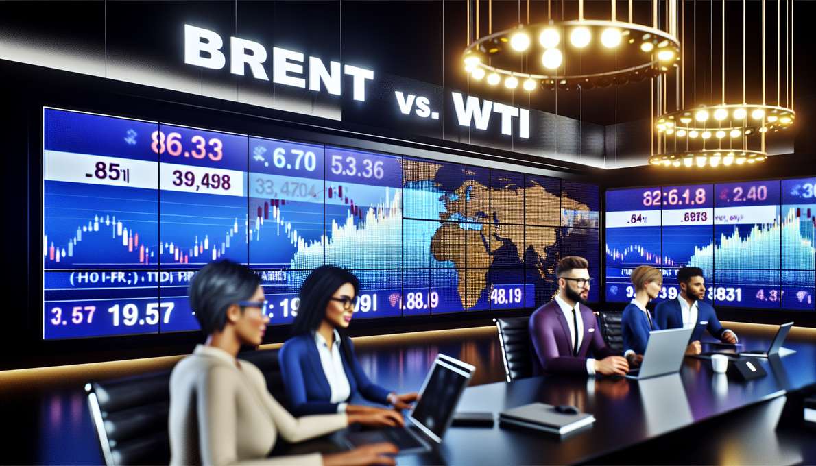 Biểu đồ so sánh giá dầu thô Brent và WTI, thể hiện sự khác biệt và xu hướng đầu tư.